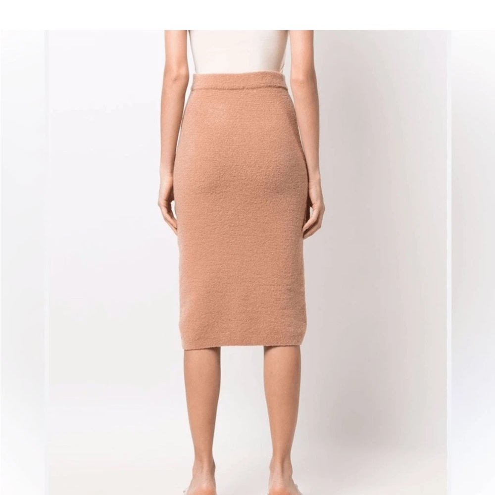 NWT Nanushka beige knit merino wool blend body con midi skirt - Picture 2 of 5